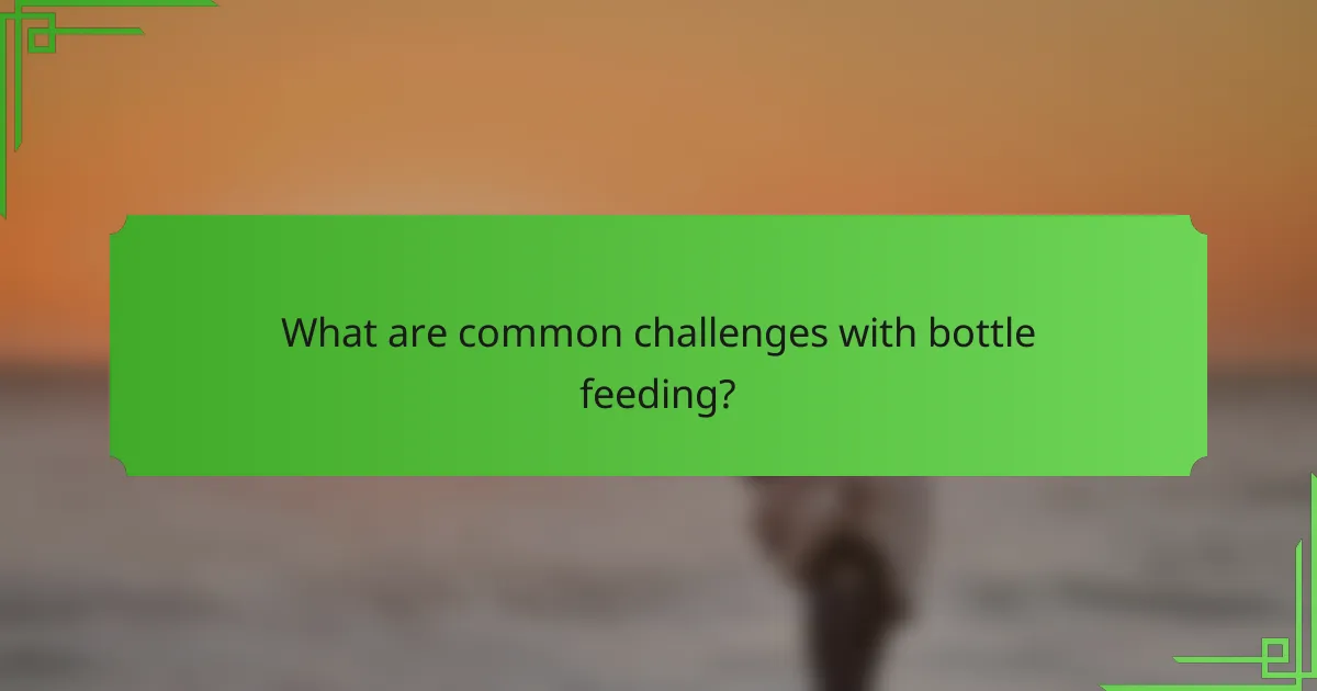 What are common challenges with bottle feeding?