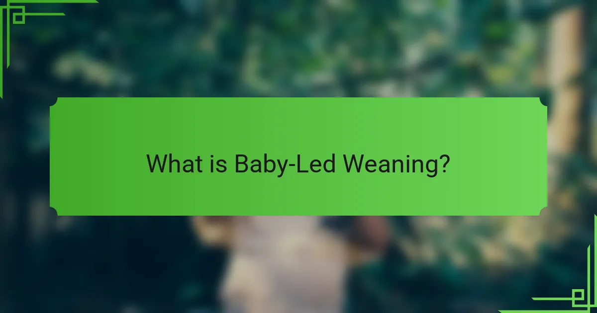 What is Baby-Led Weaning?